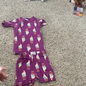 Hanna Andersson Purple Ice Cream Kids Pajama Set